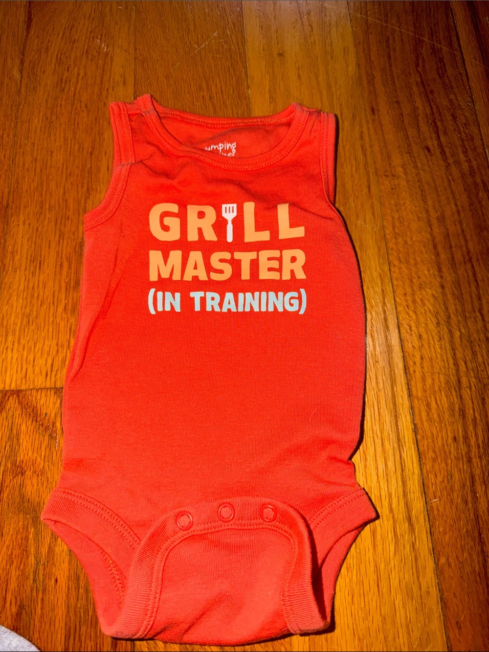 jumping beans Red Baby Tank Onesie - Grill Master (In Training)